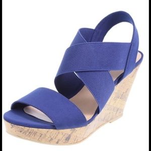 American Eagle, navy blue, wedges, size 7